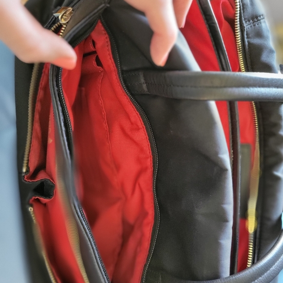 Knomo Black Tote Bag with Gold Accents - Picture 5 of 12